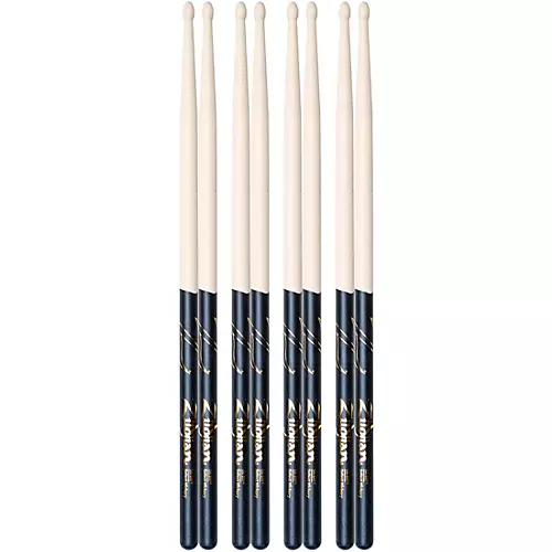 Zildjian Black DIP Drum Sticks - Buy 3, Get 1 Free 5B Wood