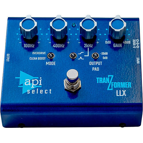 API TranZformer LLX Bass EQ/Boost Effects Pedal Blue