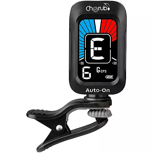 Cherub WST-645 Auto-On Rechargeable Clip Tuner Black