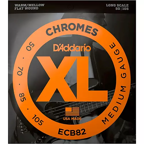 D'Addario ECB82 Chromes Flatwound Medium Bass Strings