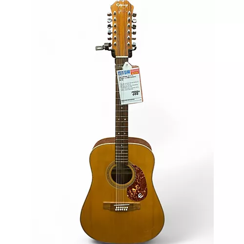Used Epiphone pr715-12 Natural 12 String Acoustic Guitar Natural