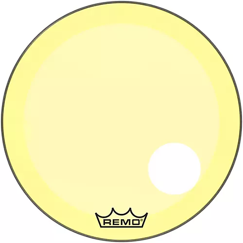 Remo Powerstroke P3 Colortone Yellow Resonant Bass Drum Head With 5