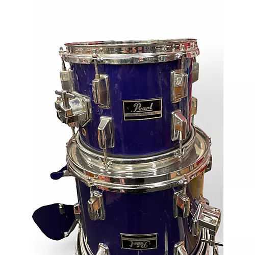 Used Pearl 6 Piece Export Blue Drum Kit Blue