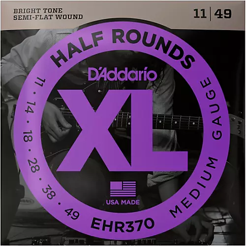 D'Addario EHR370 Guitar Strings Half Rounds Medium
