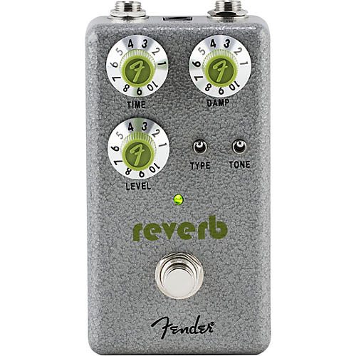Fender Hammertone Reverb Effects Pedal Gray and Green