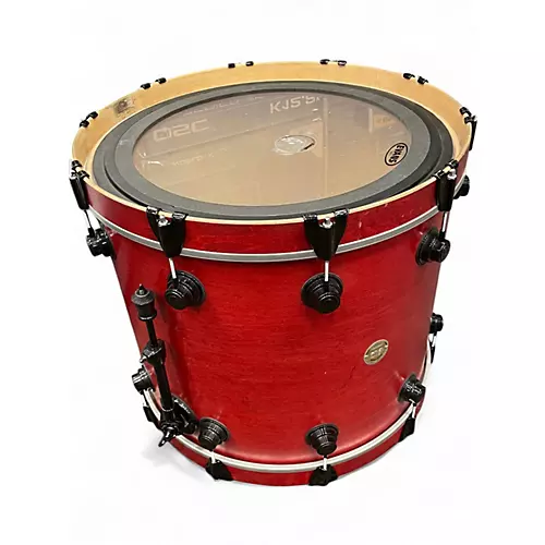 Used DW 4 Piece Collector's Series Maple Red Drum Kit Red