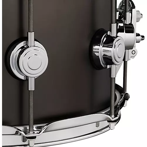 DW Collector's Series Satin Black Over Brass Snare Drum With Chrome Hardware 14 x 6.5 in.