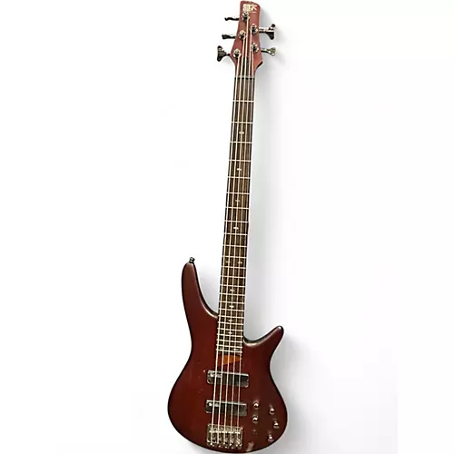Used Ibanez SR505 5 String Brown Electric Bass Guitar Brown