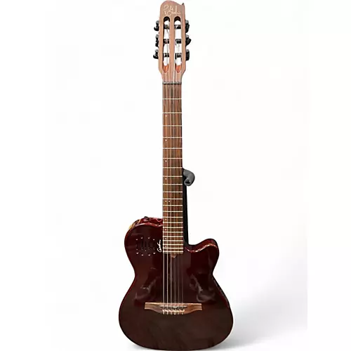 Used Godin Multiac mundial red Classical Acoustic Electric Guitar red