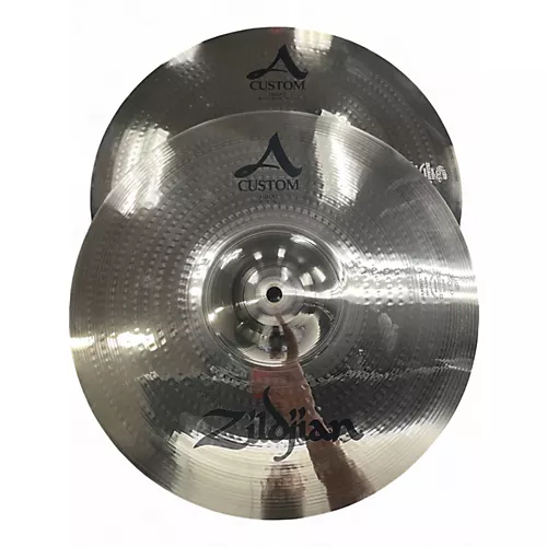 Used Zildjian 14in A Custom Mastersound Hi Hat Pair Cymbal 33