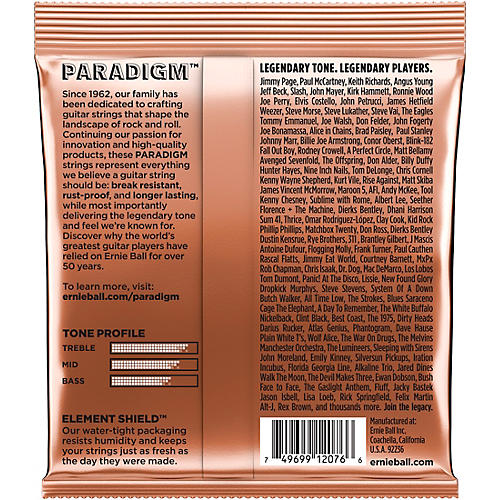 Ernie Ball Paradigm Phosphor Bronze Acoustic Guitar Strings Medium Light