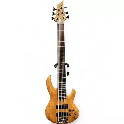 Used ESP LTD B206SM 6 String Natural Electric Bass Guitar Natural