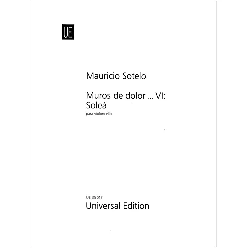 Carl Fischer Muros De Dolor VI: Solea
