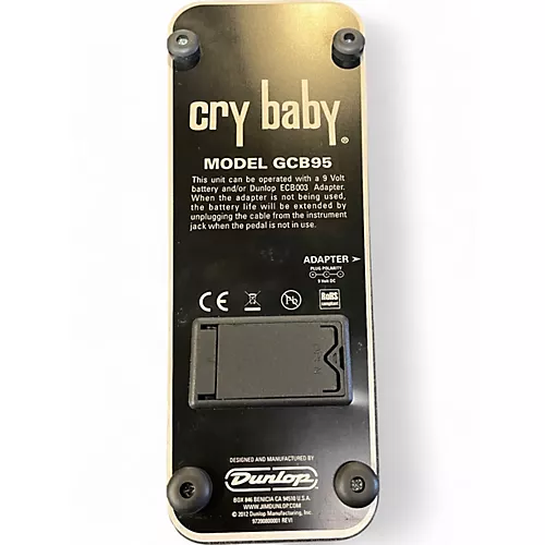Used Dunlop GCB95 Original Crybaby Wah Effect Pedal