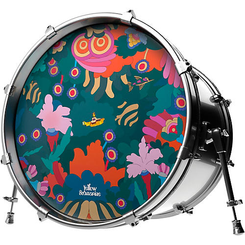 EVANS Yellow Submarine Under the Sea Bass Drumhead 20 in.