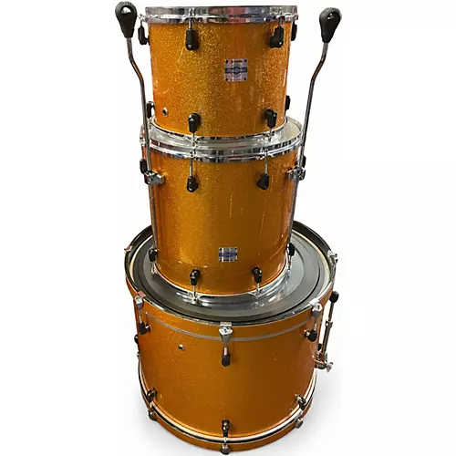 Used Yamaha 3 Piece Stage Custom GOLD SPARKLE Drum Kit GOLD SPARKLE