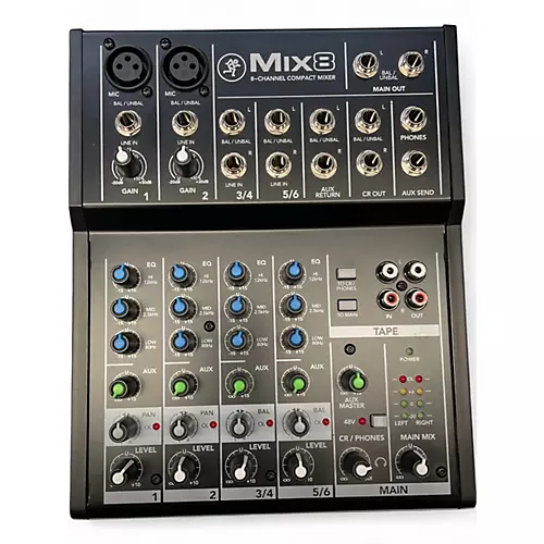 Used Mackie Mix 8 Unpowered Mixer
