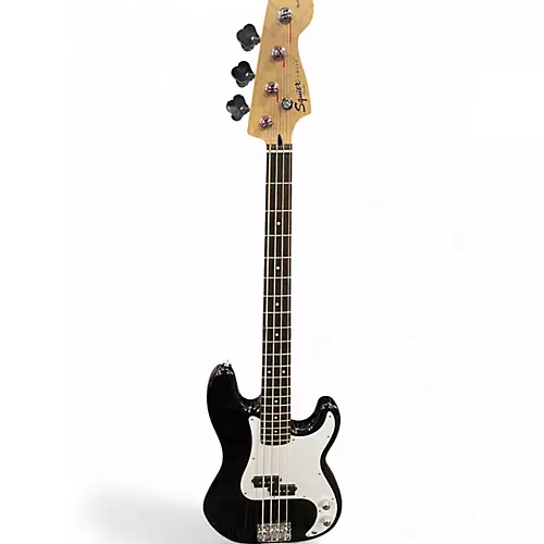 Used Squier  ASFFINITY P BASS Black Electric Bass Guitar Black