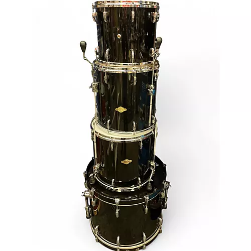 Used Pearl 4 Piece Masters MCX Series Black Drum Kit Black