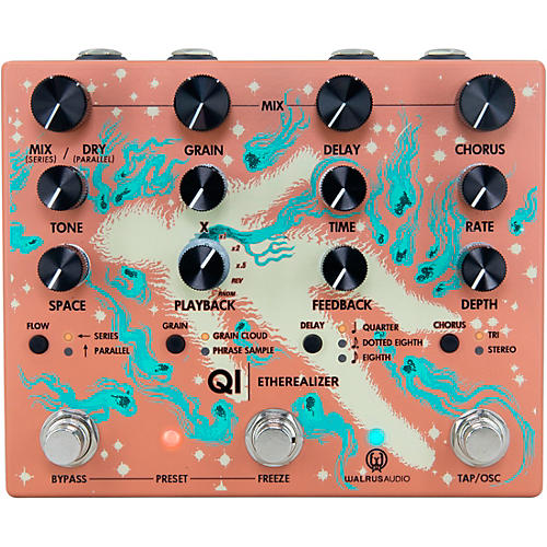 Walrus Audio Qi Etherealizer Multi-Effects Pedal Terracotta