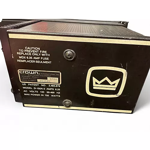 Used 1980s Crown D-150A Series II Power Amp