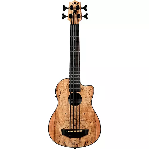 Kala Spalted Maple Acoustic-Electric U-Bass