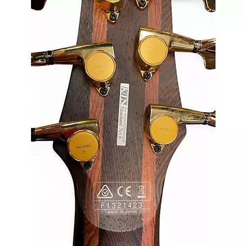 Used Ibanez PRESTIGE SR5006E Natural Electric Bass Guitar Natural