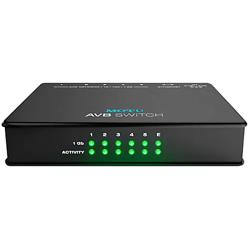 MOTU AVB Switch Five-Port AVB Ethernet Switch