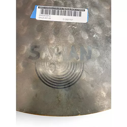 Used SABIAN 21in HHX FIERCE RIDE Cymbal 41