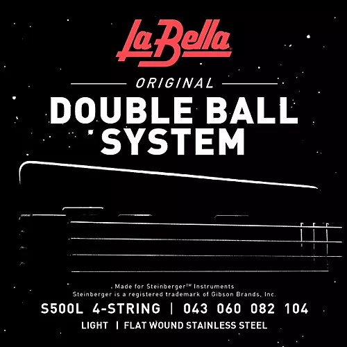 LaBella S500L Double Ball System Flat Wound Bass Strings Light (43 - 104)