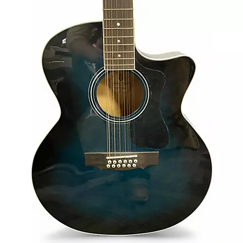 Used Guild F-2512ce Blue 12 String Acoustic Guitar Blue