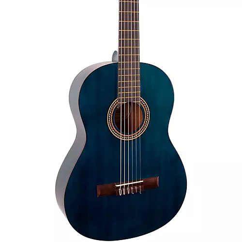Valencia 200 Series Full Size Classical Acoustic Guitar Transparent Blue