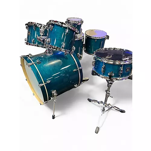 Used TAMA 7 Piece Superstar Classic Turquoise Drum Kit Turquoise