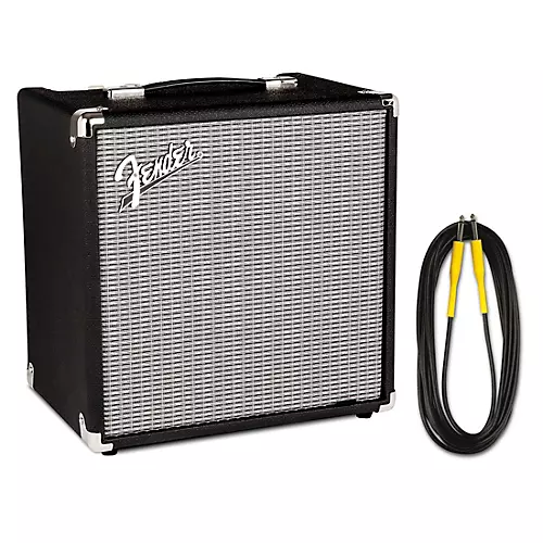 Fender Rumble 25W 1x8 Bass Combo Amp & 20' Instrument Cable