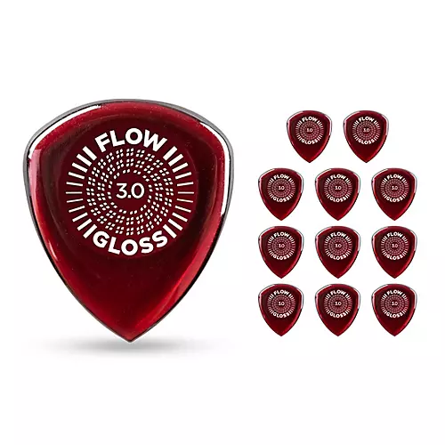 Dunlop Flow Gloss Picks 3.0 mm 12 Pack