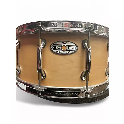 Used Pearl 6.5X14 Sensitone Snare Natural Drum Natural 15