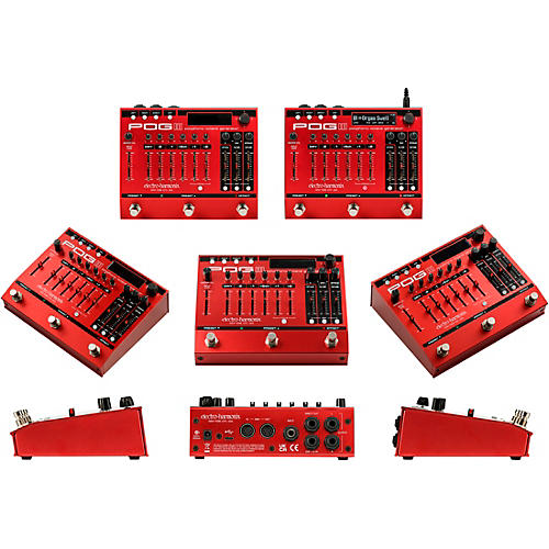 Electro-Harmonix POG3 Polyphonic Octave Generator Effects Pedal Red
