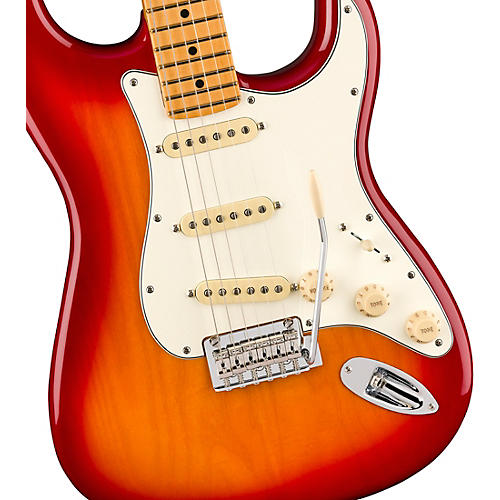 Fender Player II Stratocaster Chambered Ash Body Maple Fingerboard Electric Guitar Aged Cherry Burst