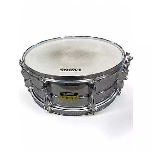 Used Yamaha 14in Steel shell snare silver Drum silver 33