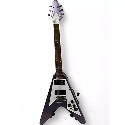 Used Epiphone kirk hammett V purple Solid Body Electric Guitar purple
