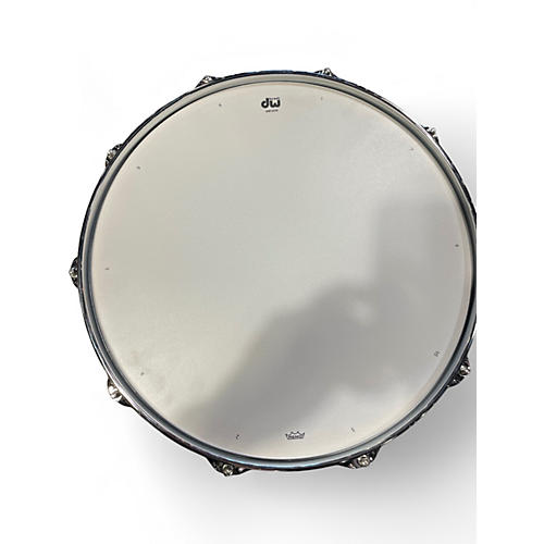 Used DW 8X14 Collector's Series Snare Blue Sparkle Drum Blue Sparkle 18