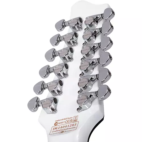 Schecter Guitar Research Stargazer-12 String Left Handed Electric Guitar Gloss White