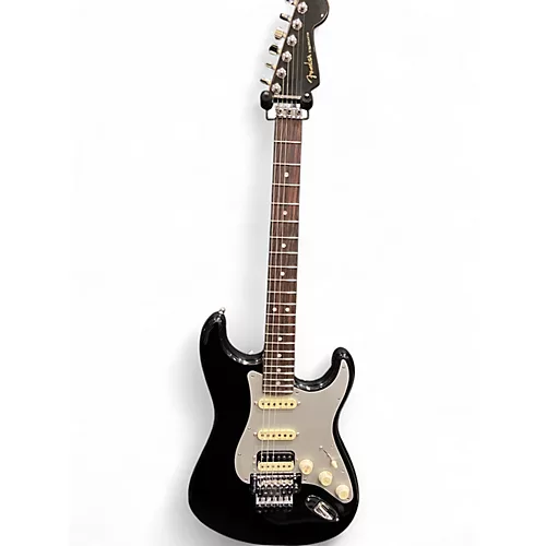 Used Fender American Ultra Luxe Stratocaster Black Sparkle Solid Body Electric Guitar Black Sparkle
