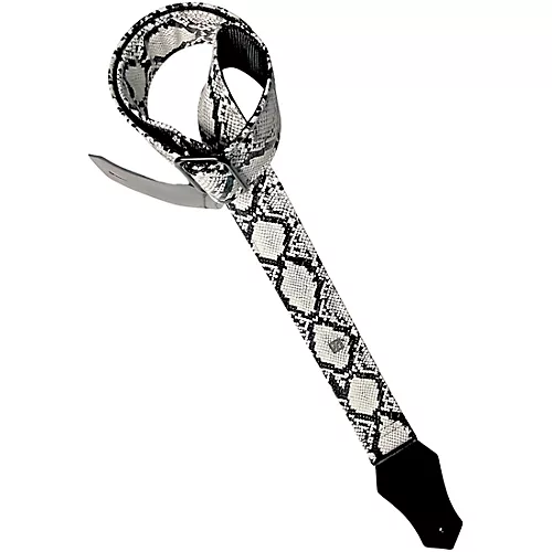 Get'm Get'm Electric Snake Guitar Strap White 2 in.