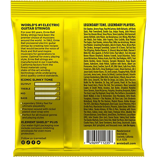 Ernie Ball Beefy Slinky Nickel Wound 11-54 Electric Guitar Strings 3-Pack 11 - 54