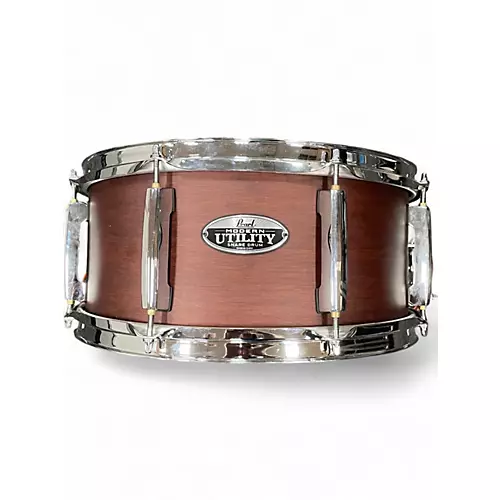 Used Pearl 6.5X14 Modern Utility Maple Snare Brown Drum Brown 15