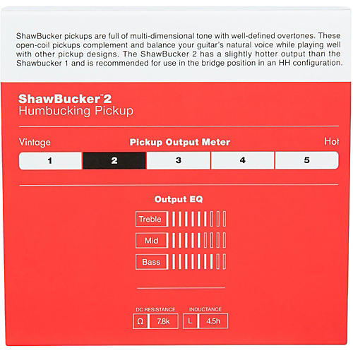 Fender ShawBucker 2 Humbucking Pickup Zebra Bridge