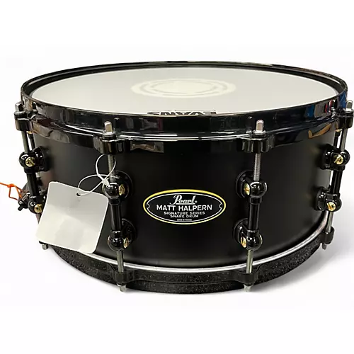 Used Pearl 14X6 matt halpern Black Drum Black 212