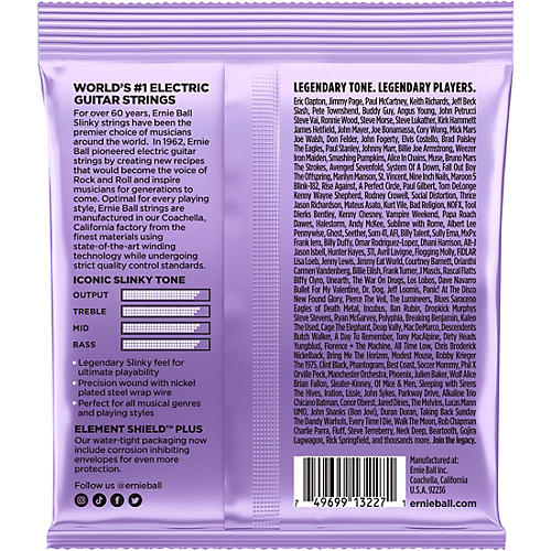 Ernie Ball Ultra Slinky Nickel Wound 10-48 Electric Guitar Strings 3-Pack 10 - 48