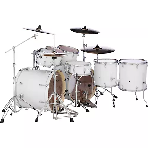 Pearl Export Double Bass 8-Piece Drum Set Pure White